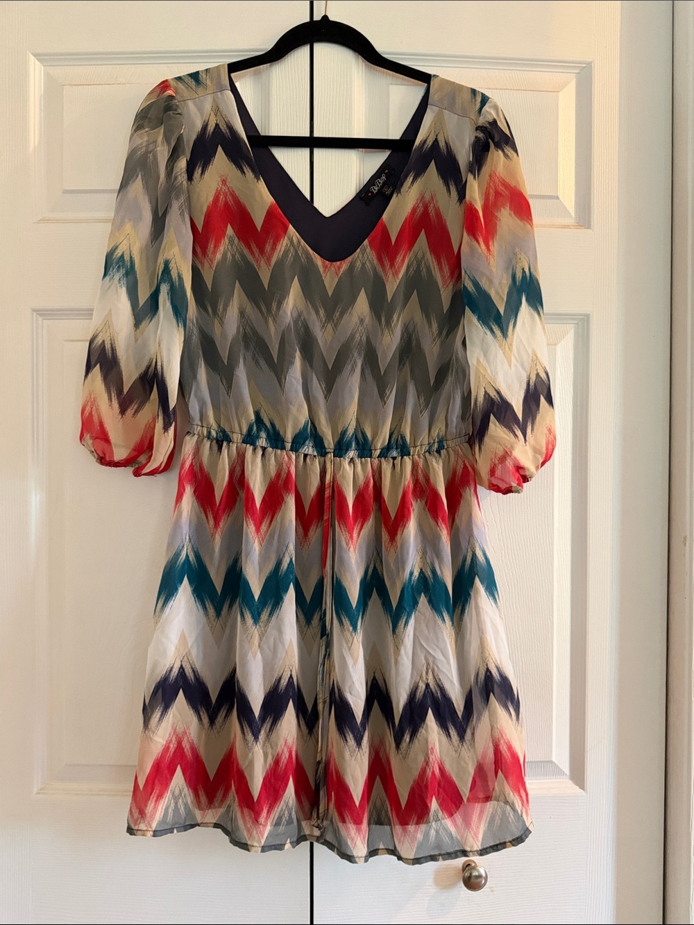 Chevron patterned dress